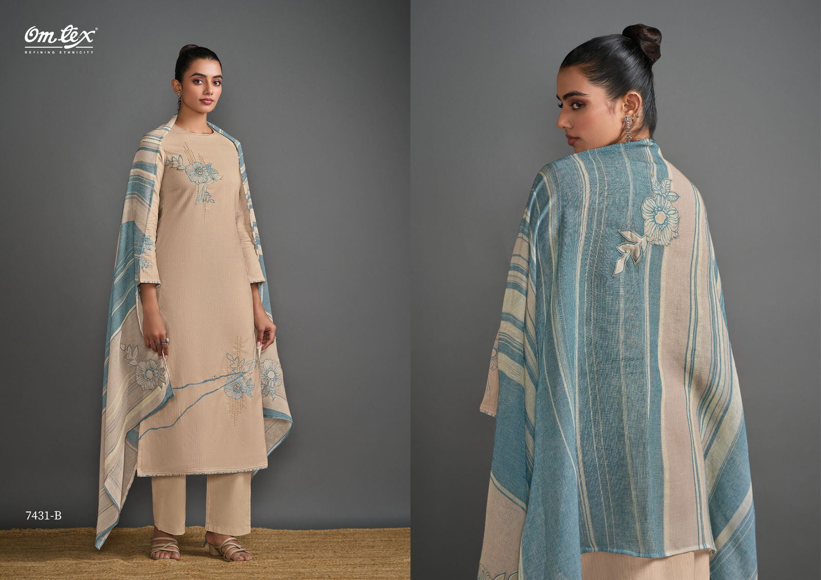Trendy By Omtex Lawn Cotton Printed Dress Material Suppliers In India